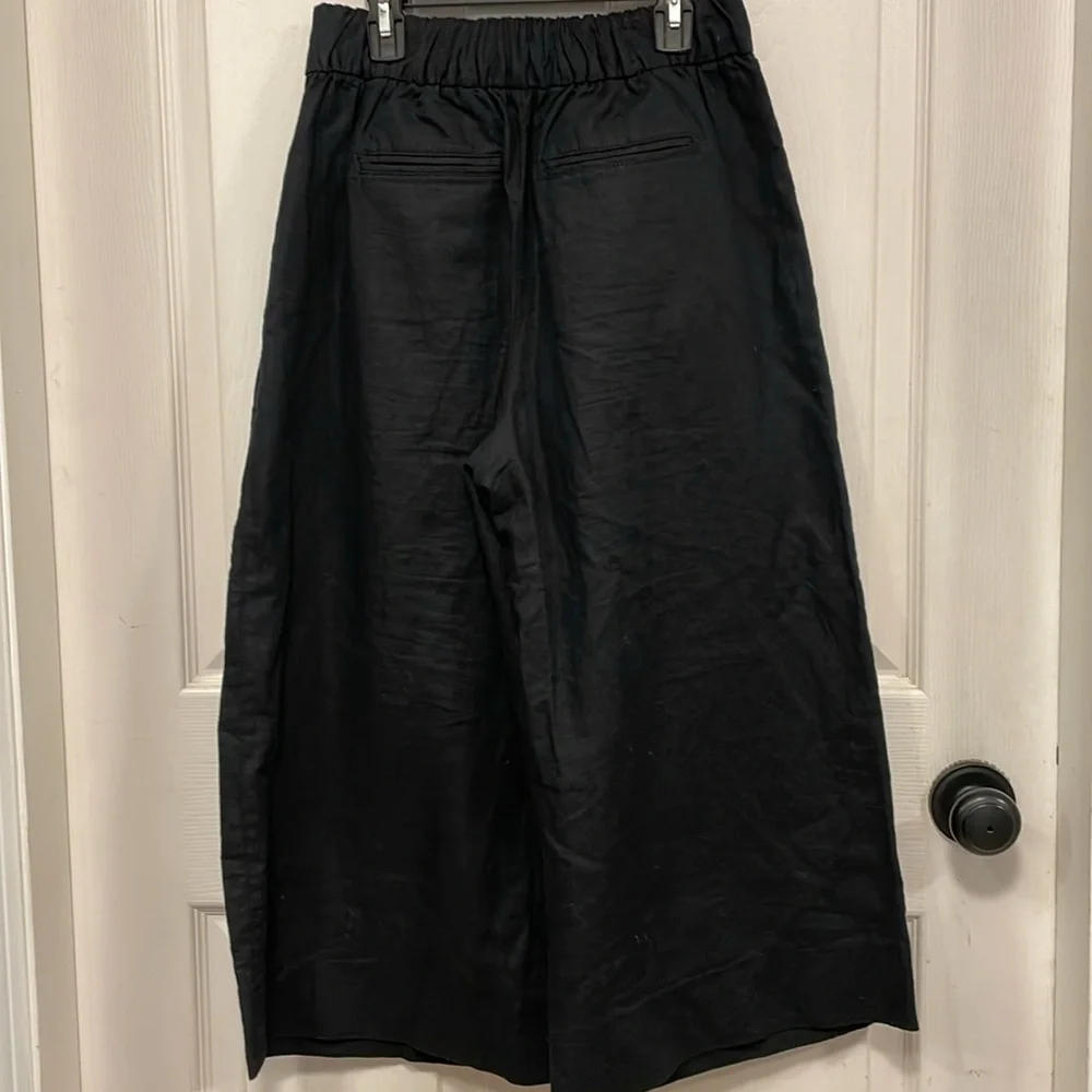 Gap High Rise wide split cropped leg linen pants size 2 - Picture 4 of 12